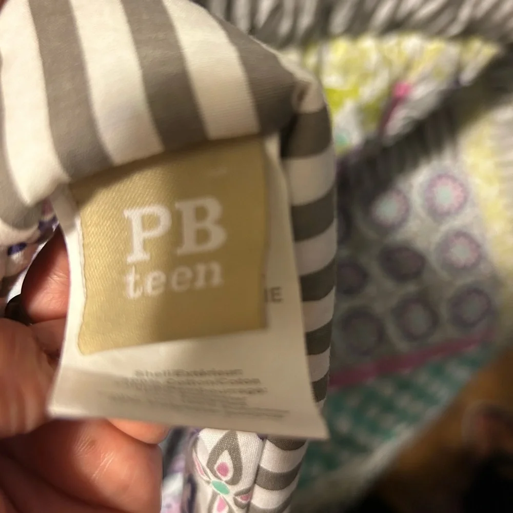 Pottery Barn Teen Girl Floral Twin Comforter W/ Pillow Sham